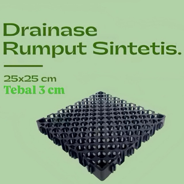 DRAINASE CELL 25CM X 25CM TEBAL 3 CM (1M² = 16 PCS) - DRAINASE RUMPUT SINTETIS - DRAINASE CELL - RES