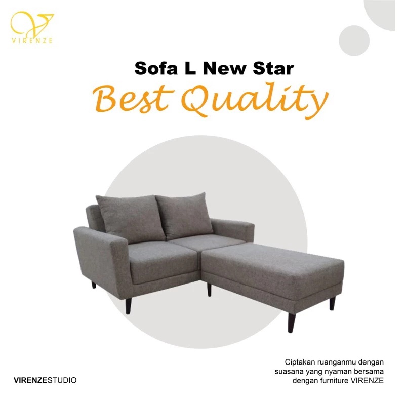 Virenze Sofa L New Star Ruang Tamu Minimalis Semarang Solo Magelang Jogja Sleman Gunung Kidul Bantul