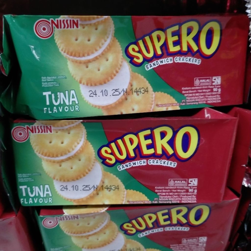 

Nissin Supero Sandwich Creackers Tuna Flavour 90Gr