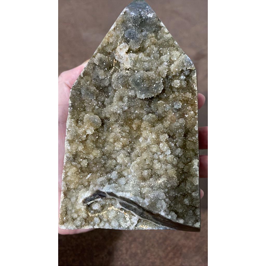 Batu Druzy Quartz, Druzy Geode Crystal, Pajangan Kristal [RARE]