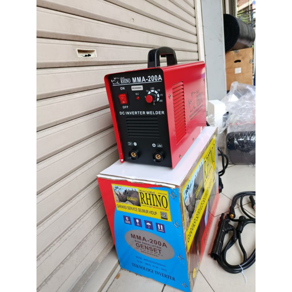 mesin las RHINO MMA-200A travo las 900 watt RHINO