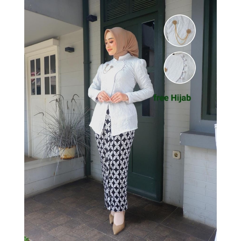 FREE HIJAB - SET KEBAYA JAGUAR FUKURO MODERN/KEBAYA JAGUAR SET ROK PLISKET/KEBAYA LAMARAN MODERN/KEB