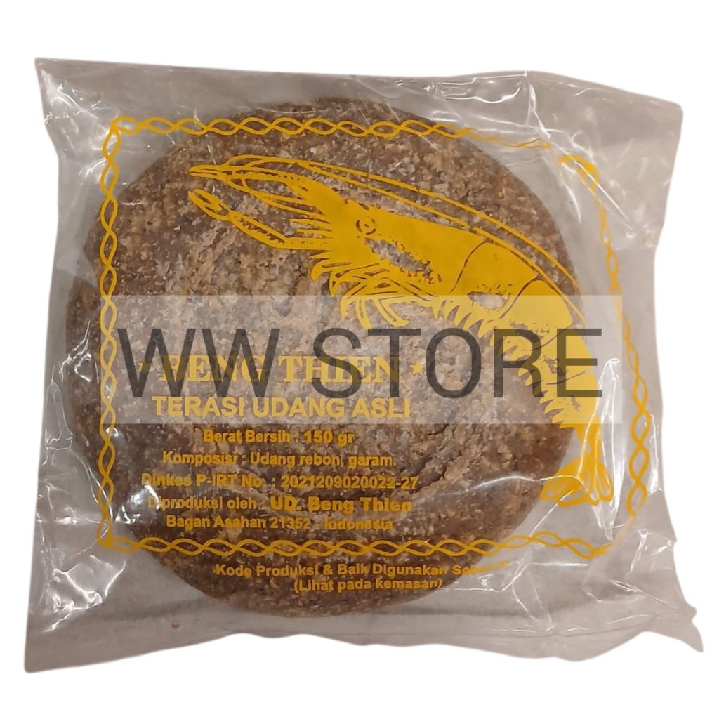 

Terasi udang rebon asli Bagan Asahan UD. BENG THIEN 150g