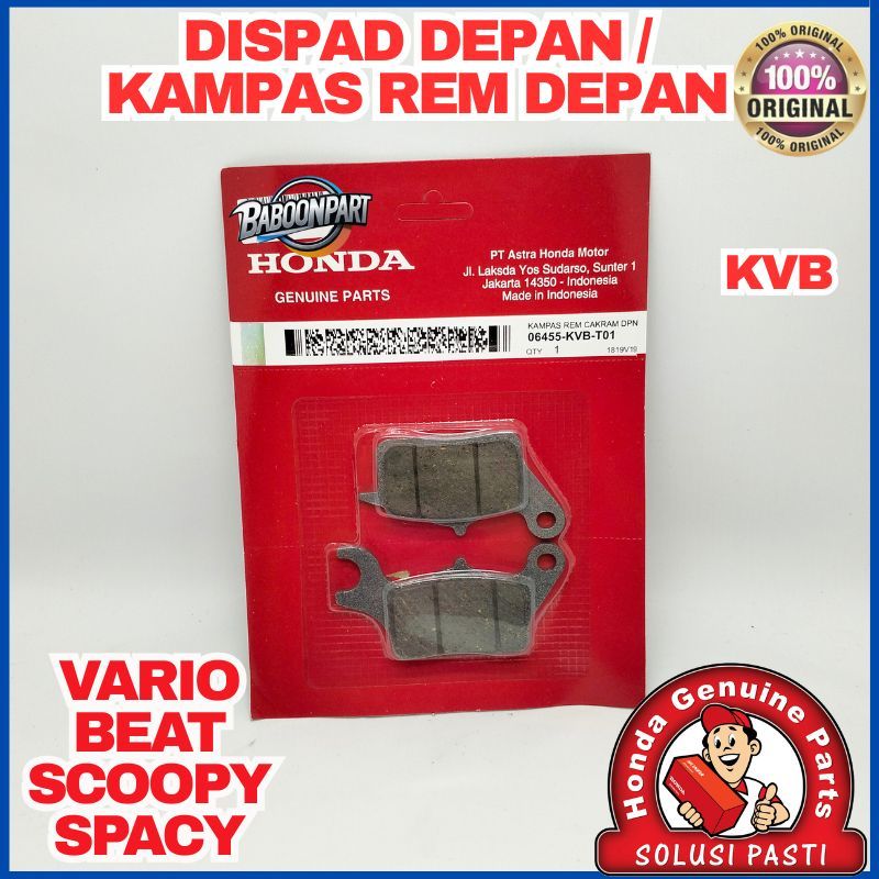 Dispad Depan KVB Asli Untuk Beat, Vario 110 125, SCOOPY, SPACY
