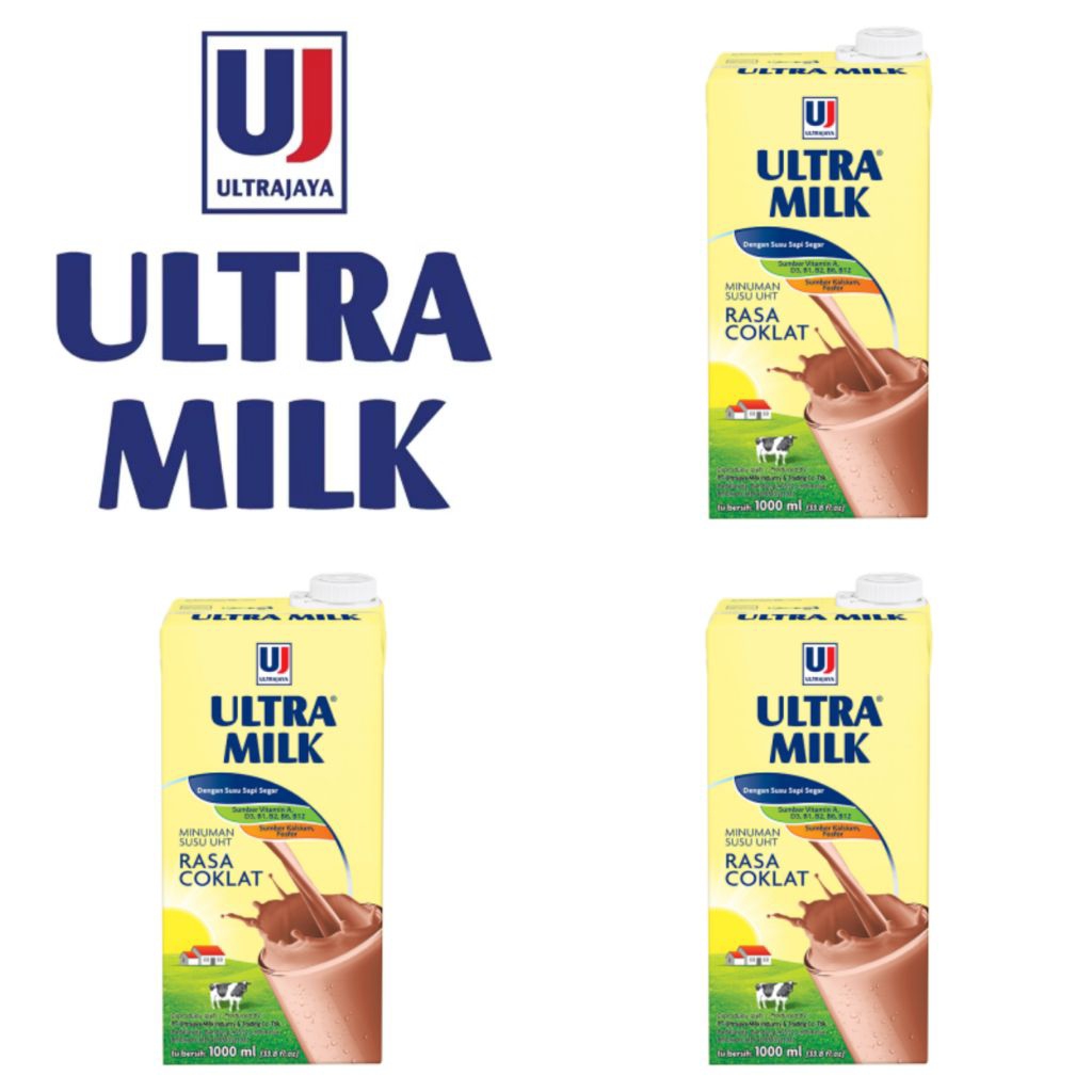 

Ultra Milk Minuman Susu UHT Rasa Coklat Kotak 1000 Ml