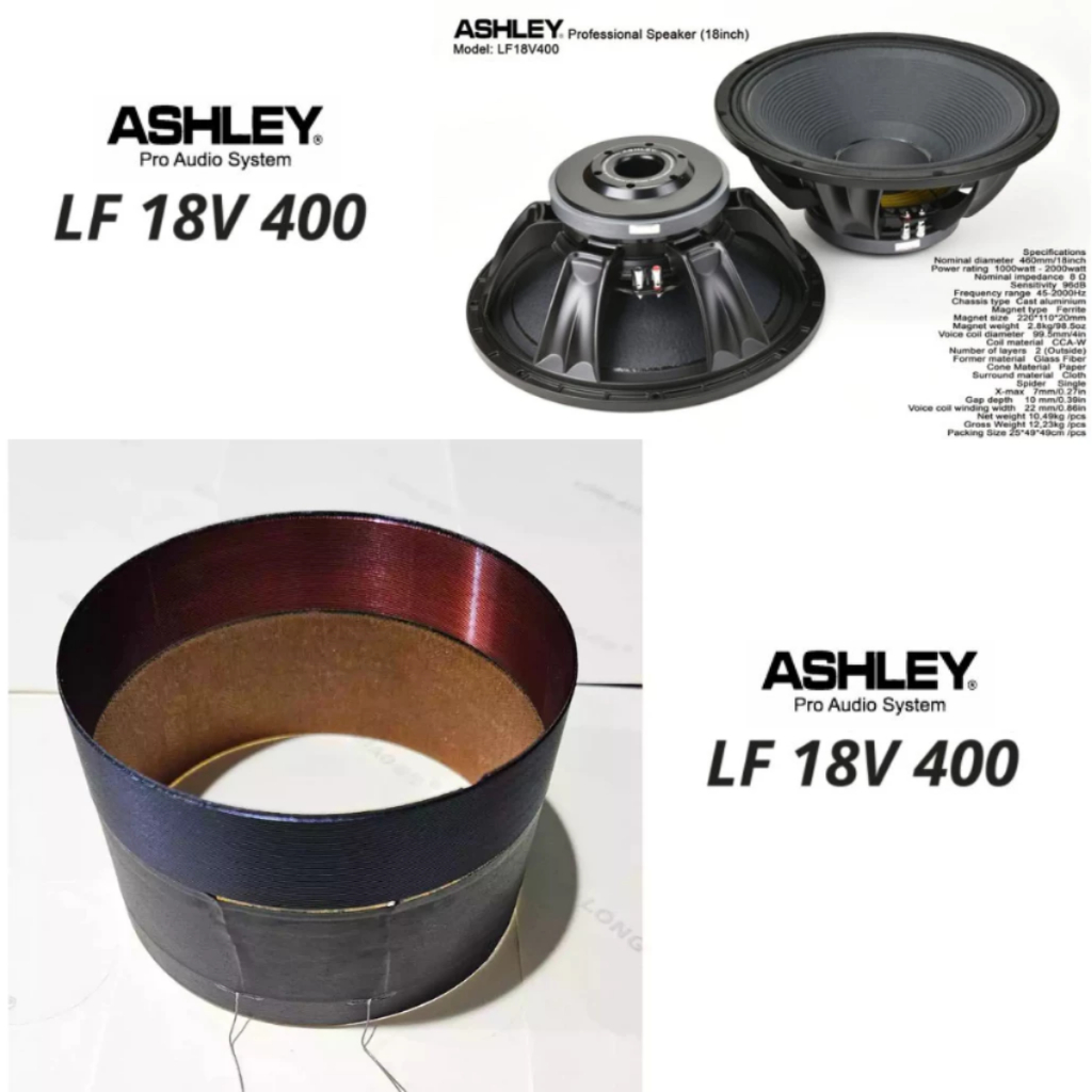 Spul Speaker Ashley 18V400 / Spol Speaker Ashley LF 18V400 / Spul Speaker ASHLEY LF18V400 Spool