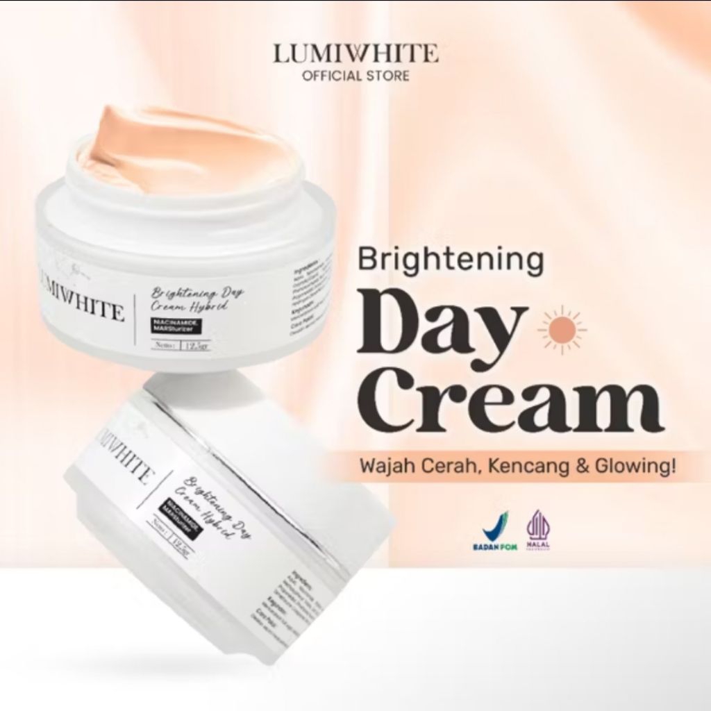 [ORIGINAL] Lumiwhite Brightening Day Cream Hybrid / Day Cream Pemutih Wajah / Skincare Wajah 12.5 gr