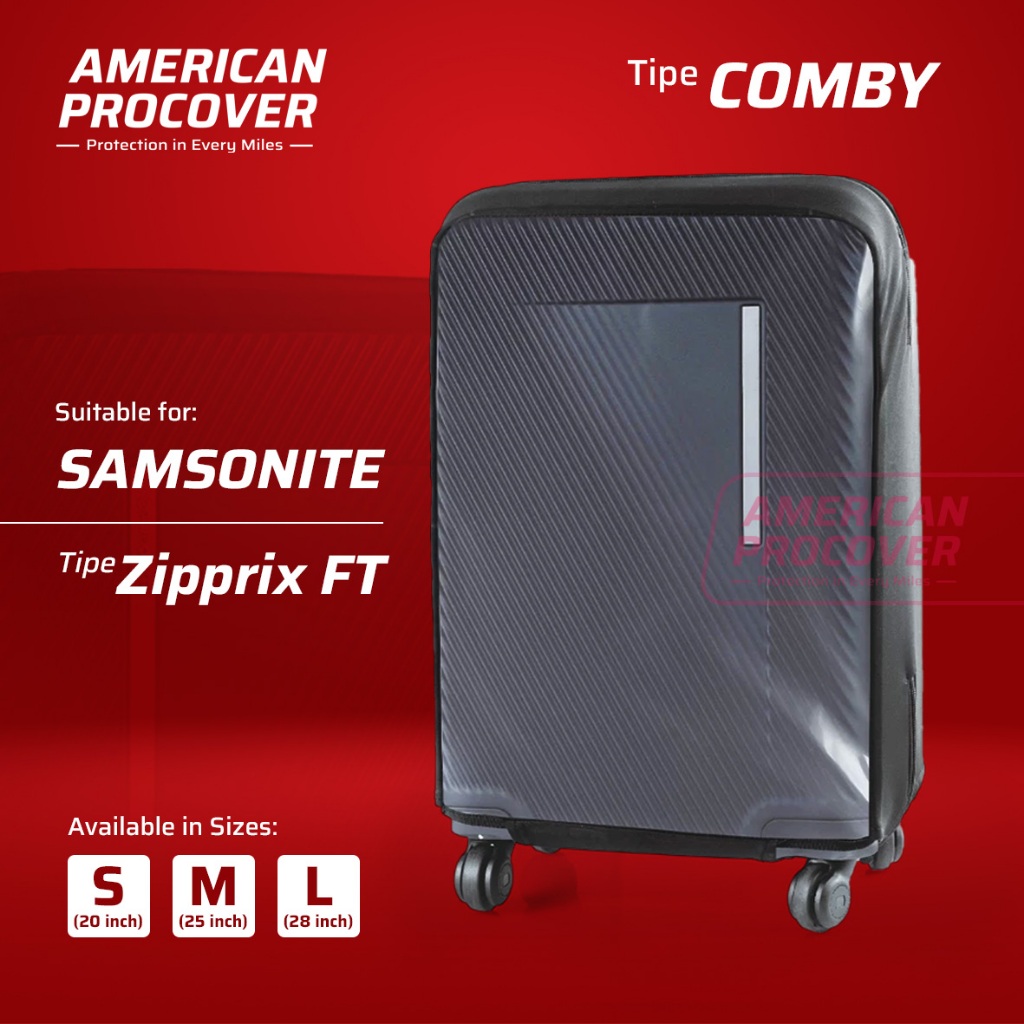 American Procover - Sarung Koper untuk Samsonite Zipprix - Untuk Koper Kabin - 25 inch - 28 inch