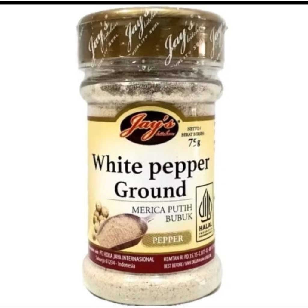 

Jays White Pepper Ground Merica Putih Bubuk 75 gr