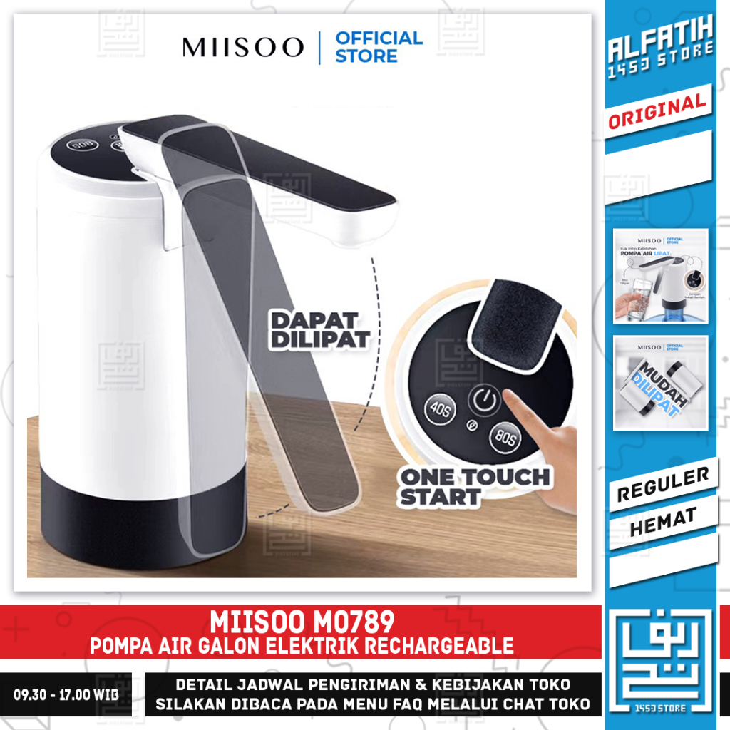 MIISOO M0789 - Pompa Air Galon Elektrik Rechargeable