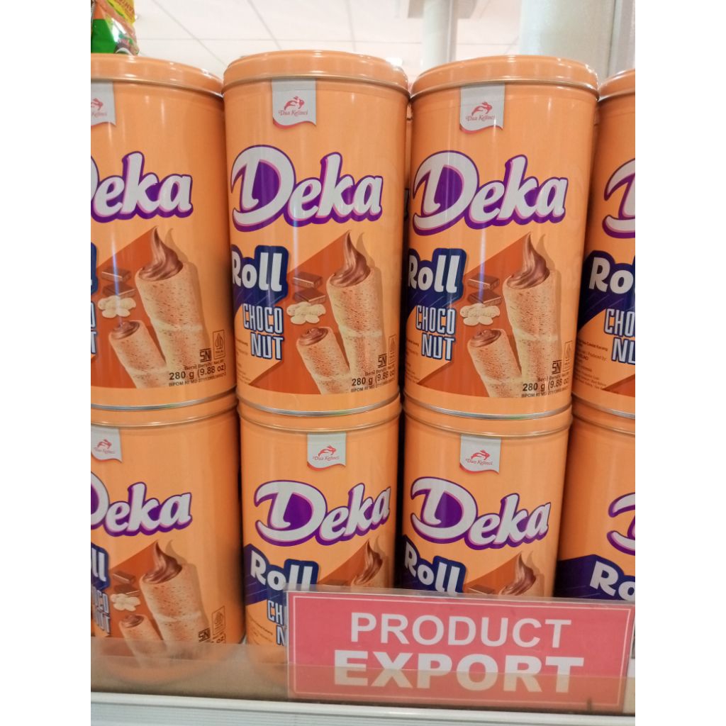 

Kaleng Deka Wafer Roll Choco dan Choconut 300 gram Dua Kelinci