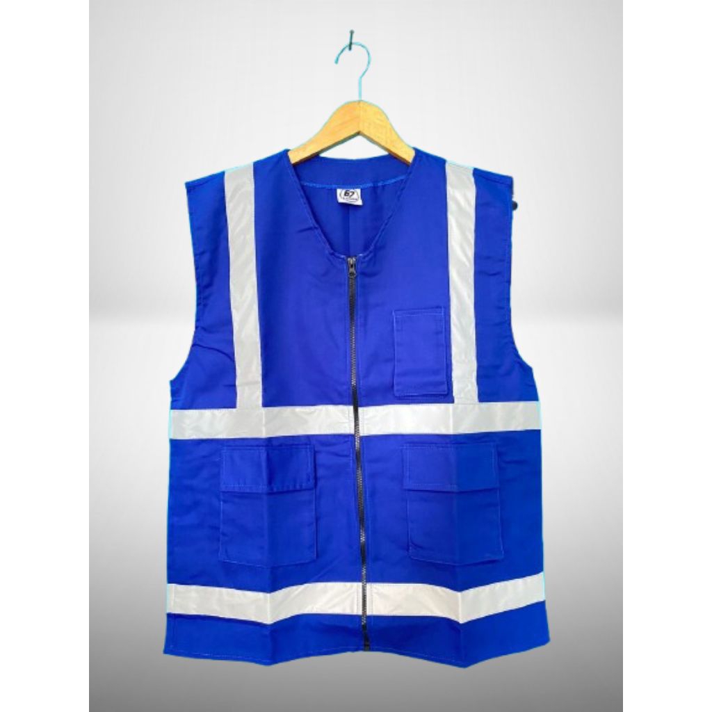 Rompi  Premium Safety Drill | Rompi Safety Proyek | Rompi Safety Kain| Rompi 3 SakuRompi  Premium Sa