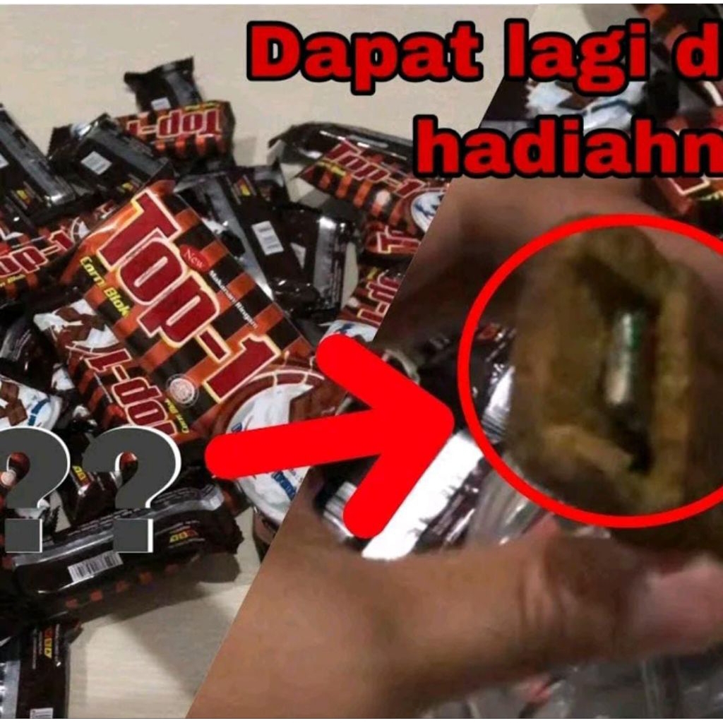 

Snack Chiki STICK NEW TOP-1 BERHADIAH Kemasan 1 Pack isi 10 Bungkus