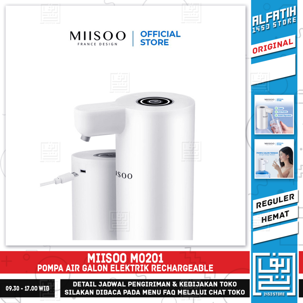 MIISOO M0201 POMPA AIR GALON ELEKTRIK RECHARGEABLE