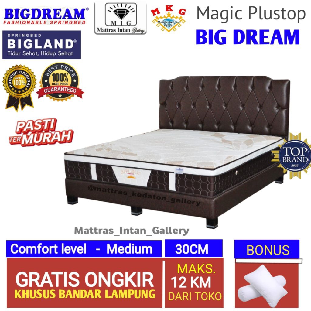 BIGDREAM SPRING BED MAGIC PLUSHTOP KASUR MATRAS MATTRESS FULL SET BY BIGLAND MATTRAS KEDATON GALLERY