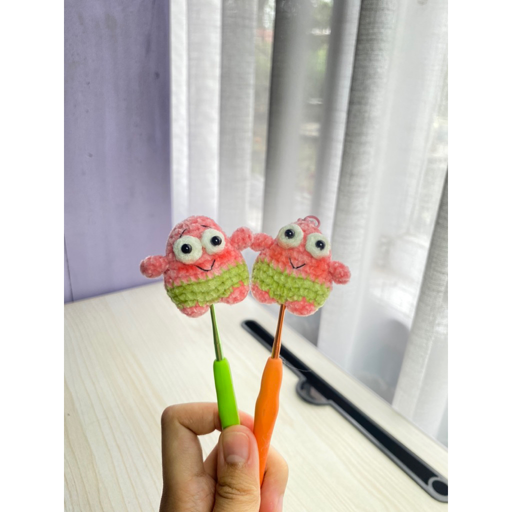 Boneka Rajut Mini Patrick Star • Crochet Mini Patrick Star