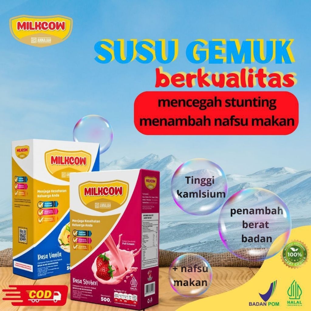 

[COD] PAKET HEMAT BUNDLING ISI 2 MILKCOW SUSU SAPI BUBUK DAIRY MILK PENGGEMUK DAN PENINGGI BADAN