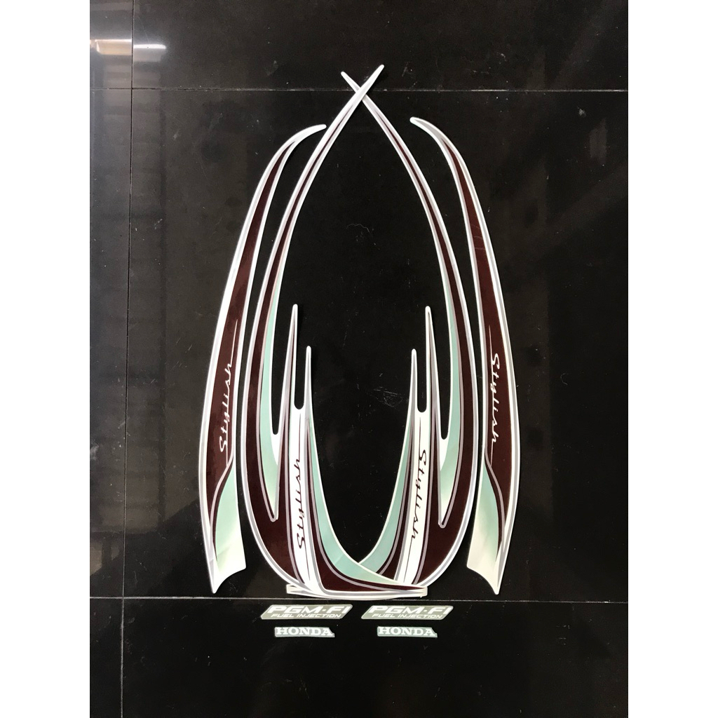 STRIPING STIKER SCOOPY STYLISH 2014 PUTIH