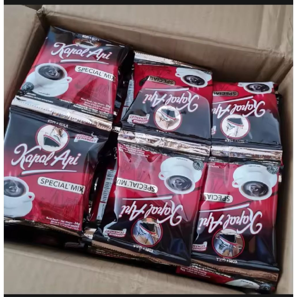 

kapal api mix +gula isi 12sachet 25gram