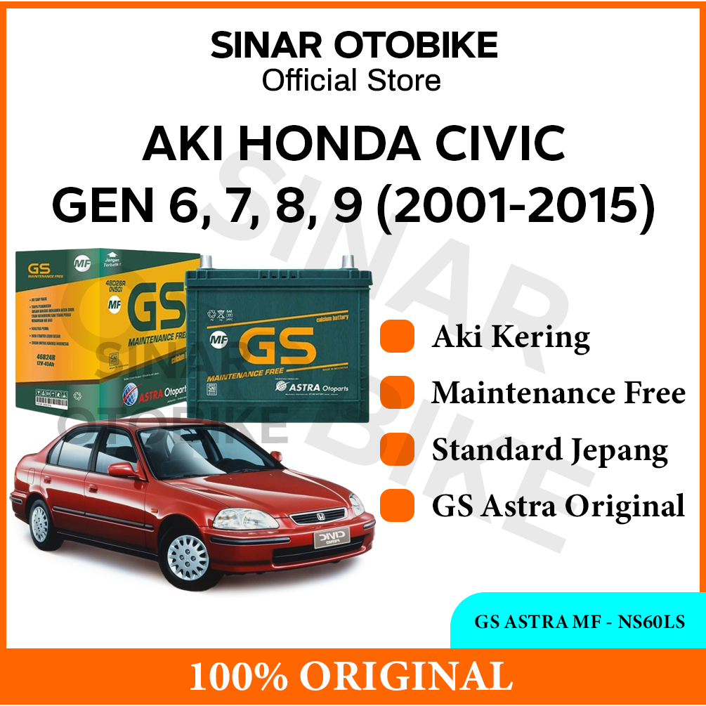 AKI CIVIC FERIO, VTI, VTIS, GS ASTRA MF KERING NS60S