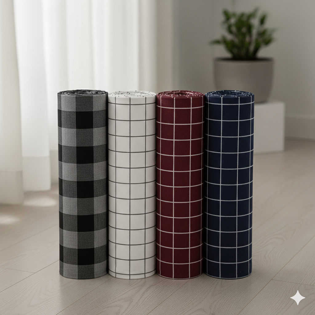 Bahan Kain Katun Microtex Buat Sprei Gorden Aesthetic Meteran Motif Kotak