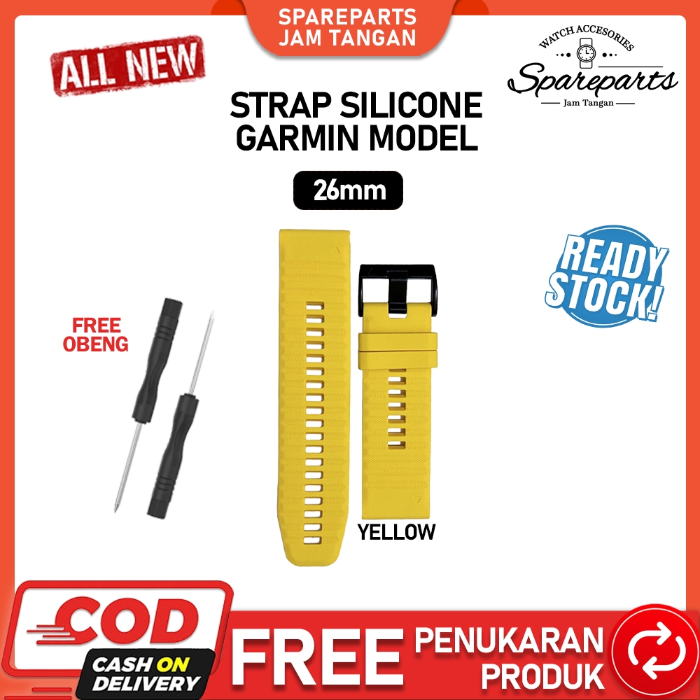 Tali Strap Berkualitas Garmin Fenix 26mm Rubber Strap Original