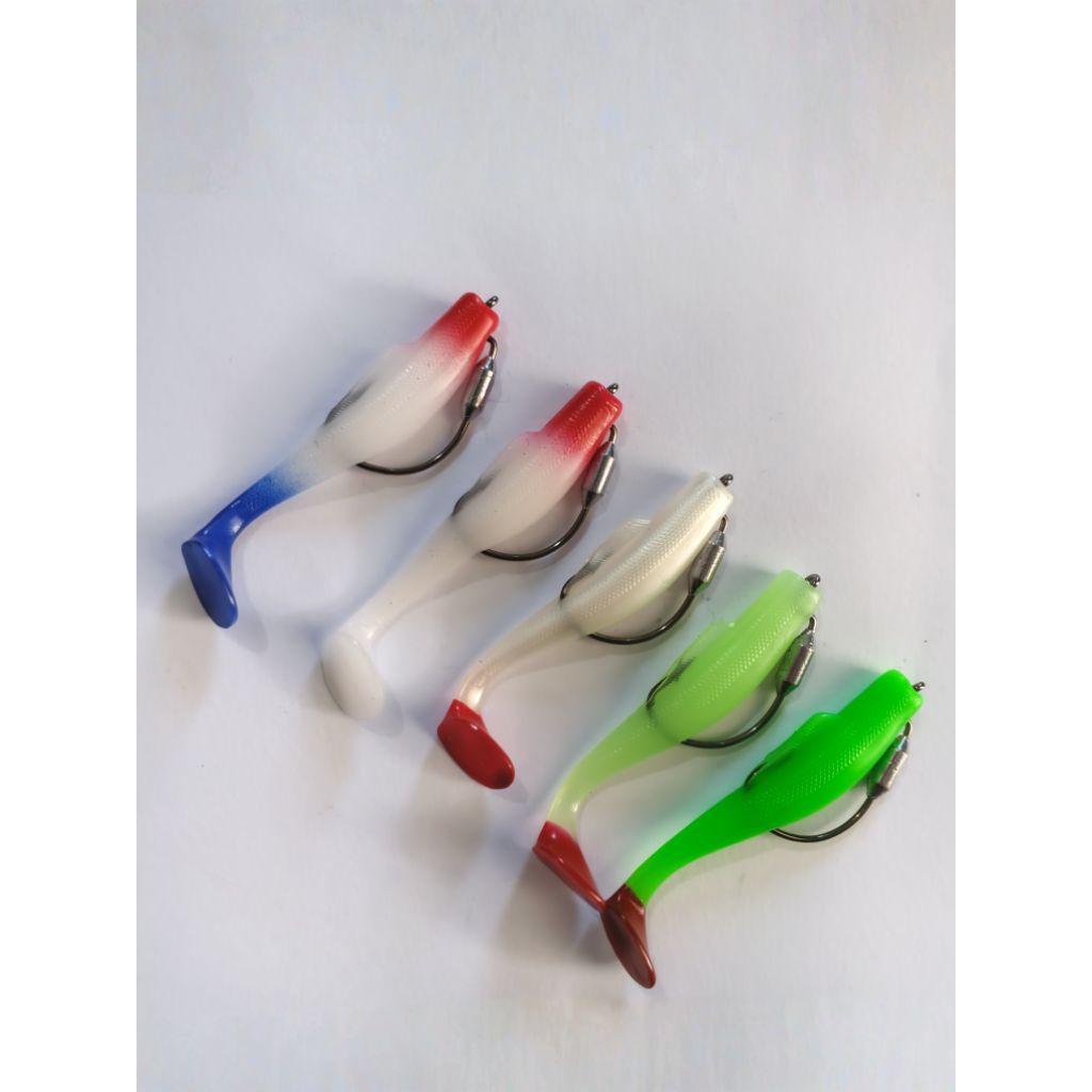 Soft lure zman 8cm + hook timah