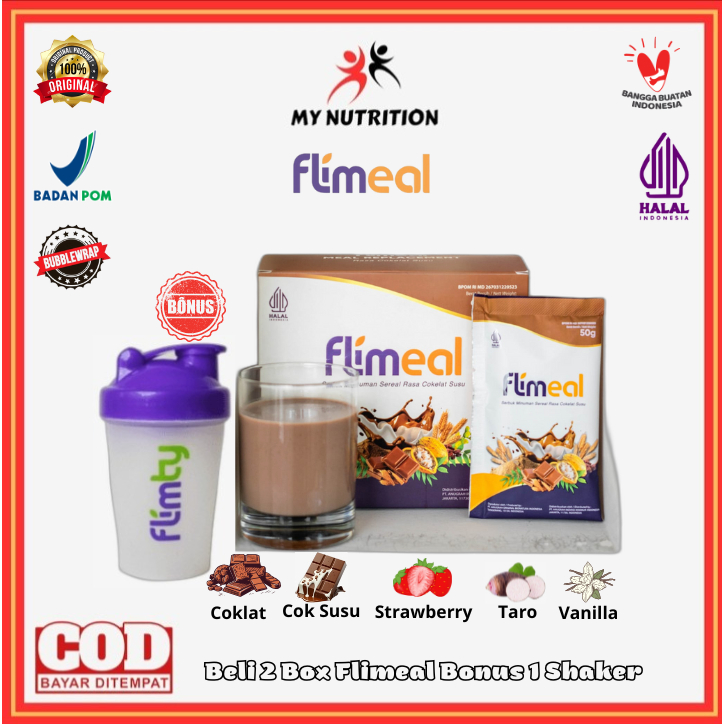 

Flimeal (Meal Replacement) All Variant - 1 Box (12 Sachet) by Flimty