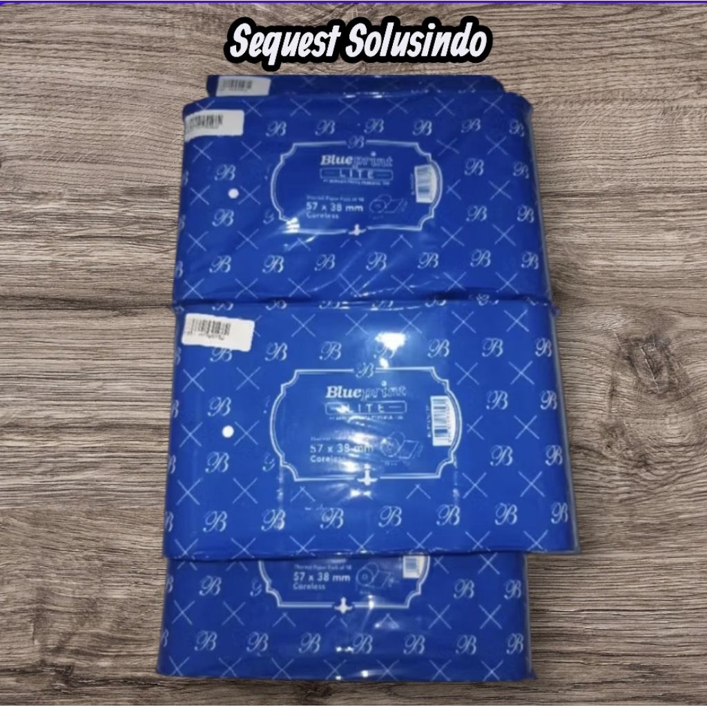 

BLUEPRINT Kertas Thermal 57x38 Printer thermal kasir BP- lite 58d / Eco 58d / m58 / mesin edisi / printer thermal kasir merek lain 57 x 47 / 57 x 38 / 57 x 30 Coreless (10 roll)