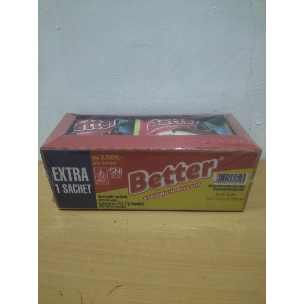 

Better Chocolate Vanilla Cream - Wafer Sandwich 10+1 Sachet