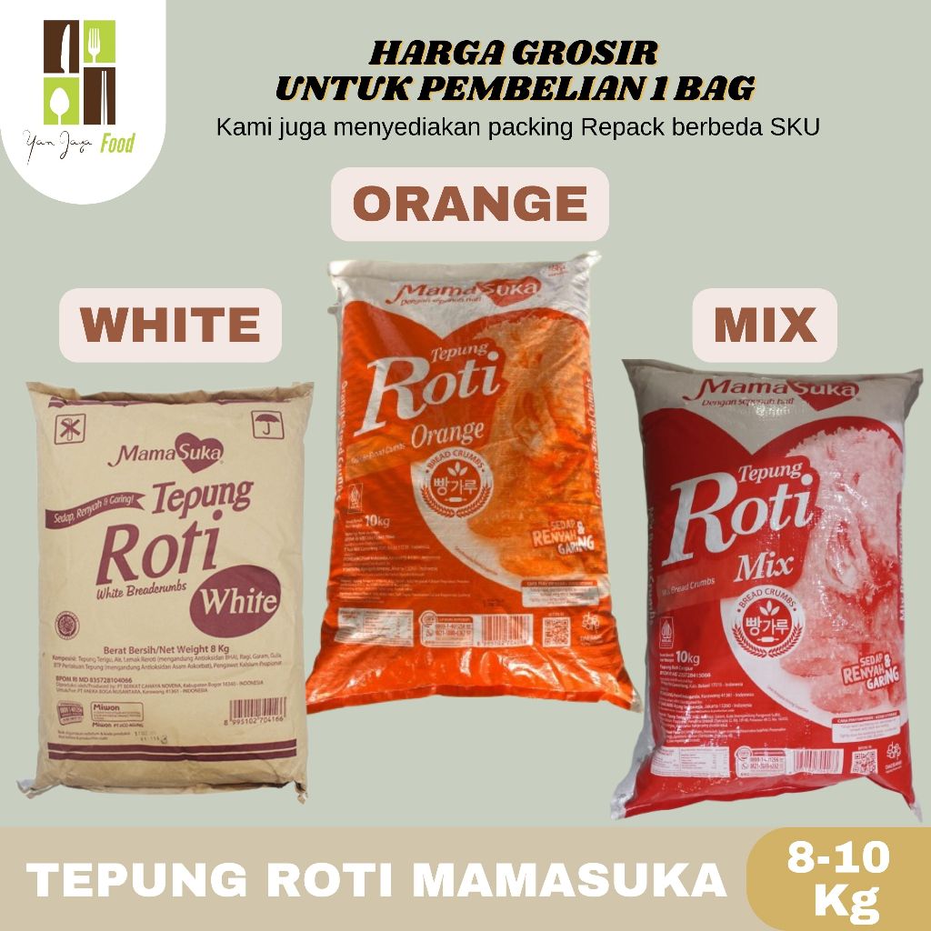 

Tepung Roti Mamasuka White / Orange / Mix GROSIR