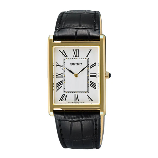 Jam Tangan Pria Seiko SWR104P1 SWR104 Tank White Black Original Resmi