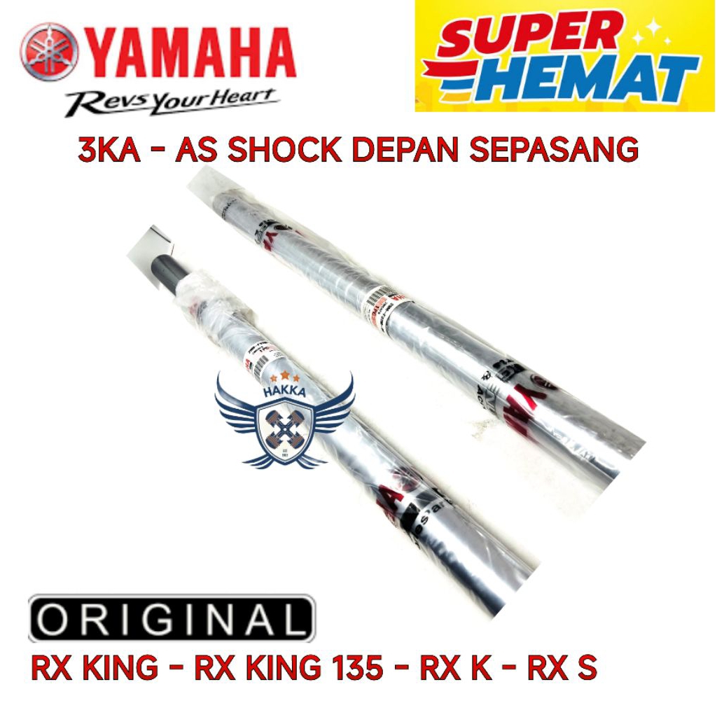 1SET 3KA ORIGINAL AS SHOCK DEPAN SEPASANG YAMAHA RX KING, AS SHOCK DEPAN YAMAHA RX KING 135, AS SHOC