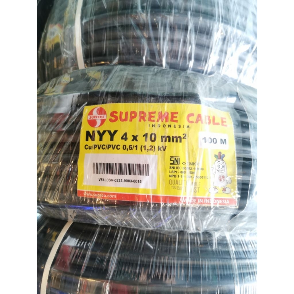 Kabel Tufur 4x10mm 1 rol 100meter Kabel Supreme 4x10mm Kabel Supreme Tufur 4x10 Kabel 4x10 Kabel NYY