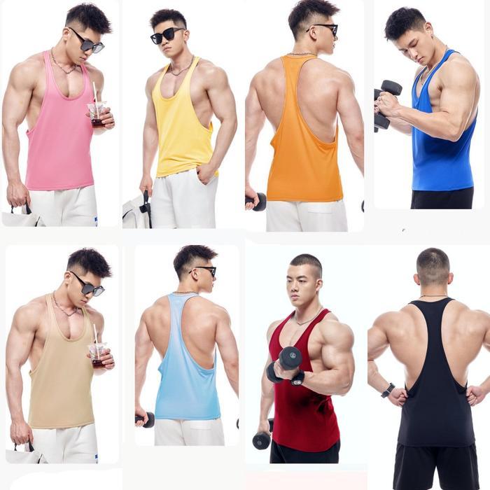 Singlet Gym Pria Oversize Elastis Spandek TALI KECIL SEXY COAK BESAR KEBAWAH