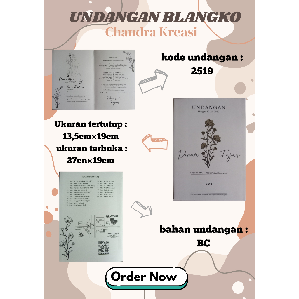 Undangan Pernikahan Blangko Erba/Undangan Khitan/Undangan Sunatan/Undangan Nikah Murah