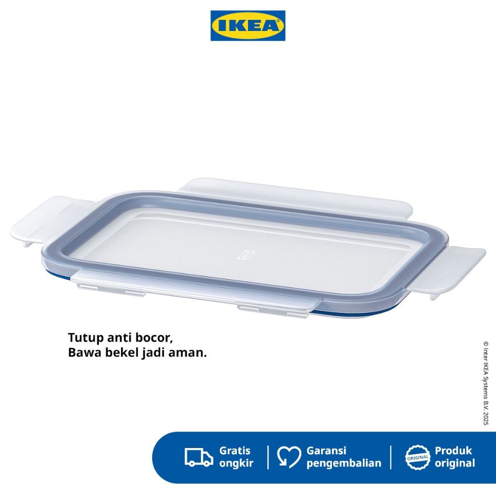 IKEA 365+ Tutup Tempat Makan Persegi Panjang Plastik