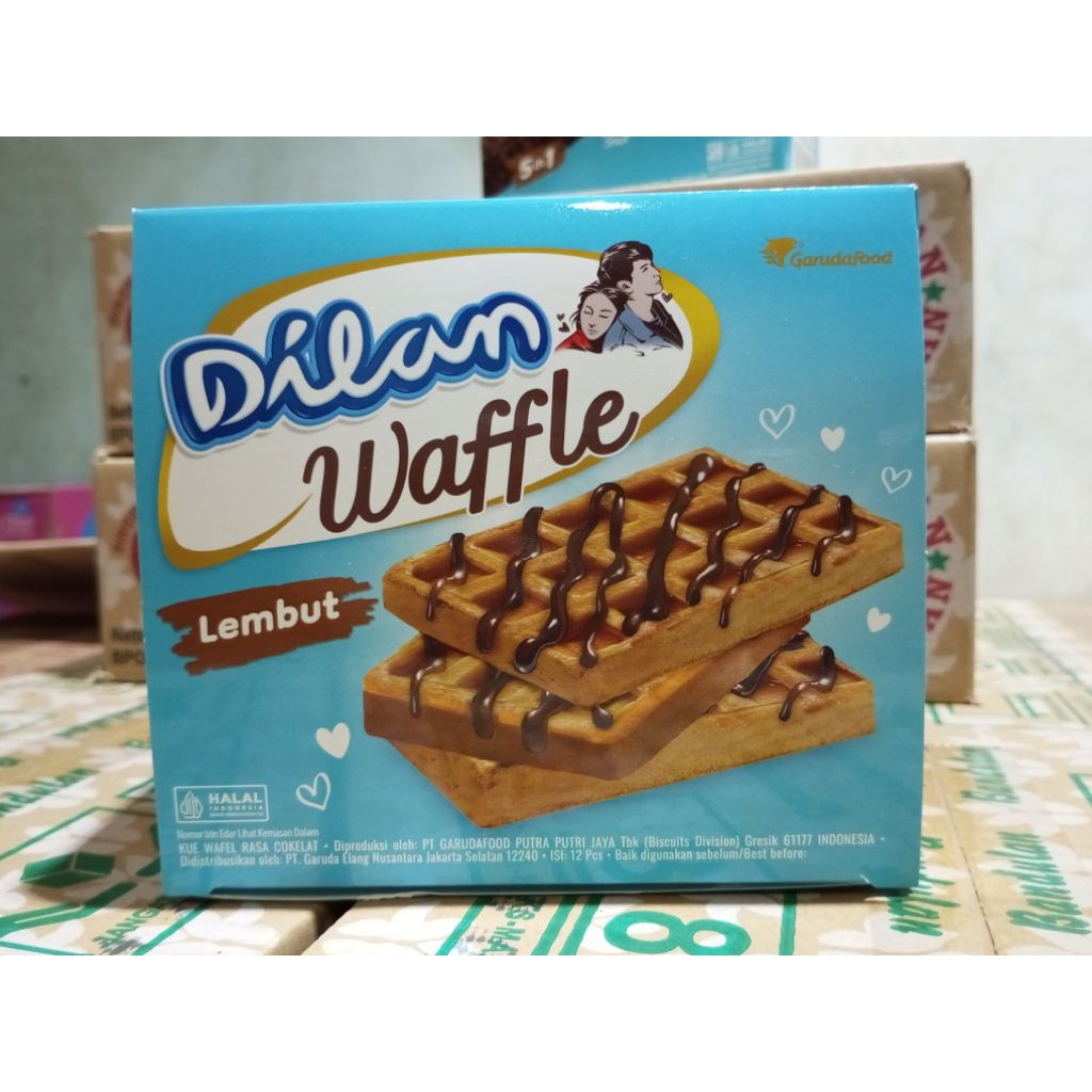 

Dilan waffle chocolate 1 pack isi 12 pcs / Snack coklat waffle