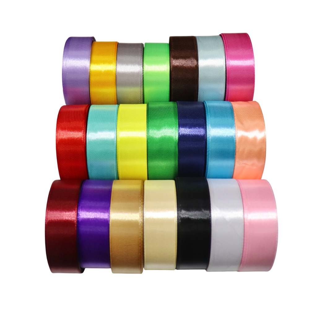 

Pita Satin 1 Inch (2,5 cm) x 18 Meter Roll Dekorasi Kado Souvenir Pernikahan Bunga Craft