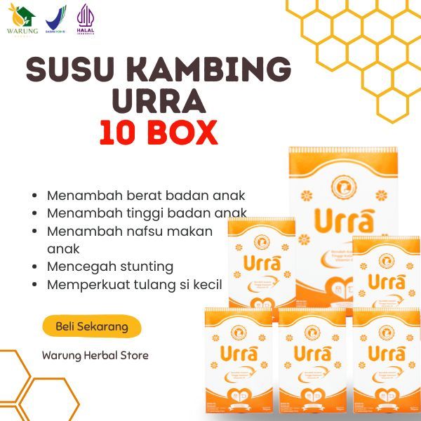 

URRA - SUSU KAMBING SANEEN Penambah Berat Badan & Tinggi Badan Anak - 10 BOX