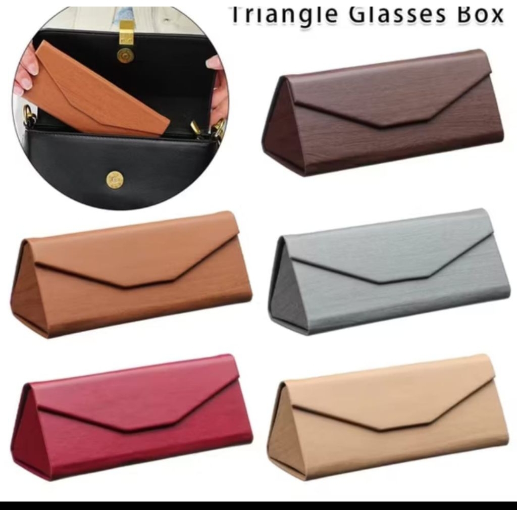 Triangle Glasses Box – Tempat Kacamata Lipat Elegan