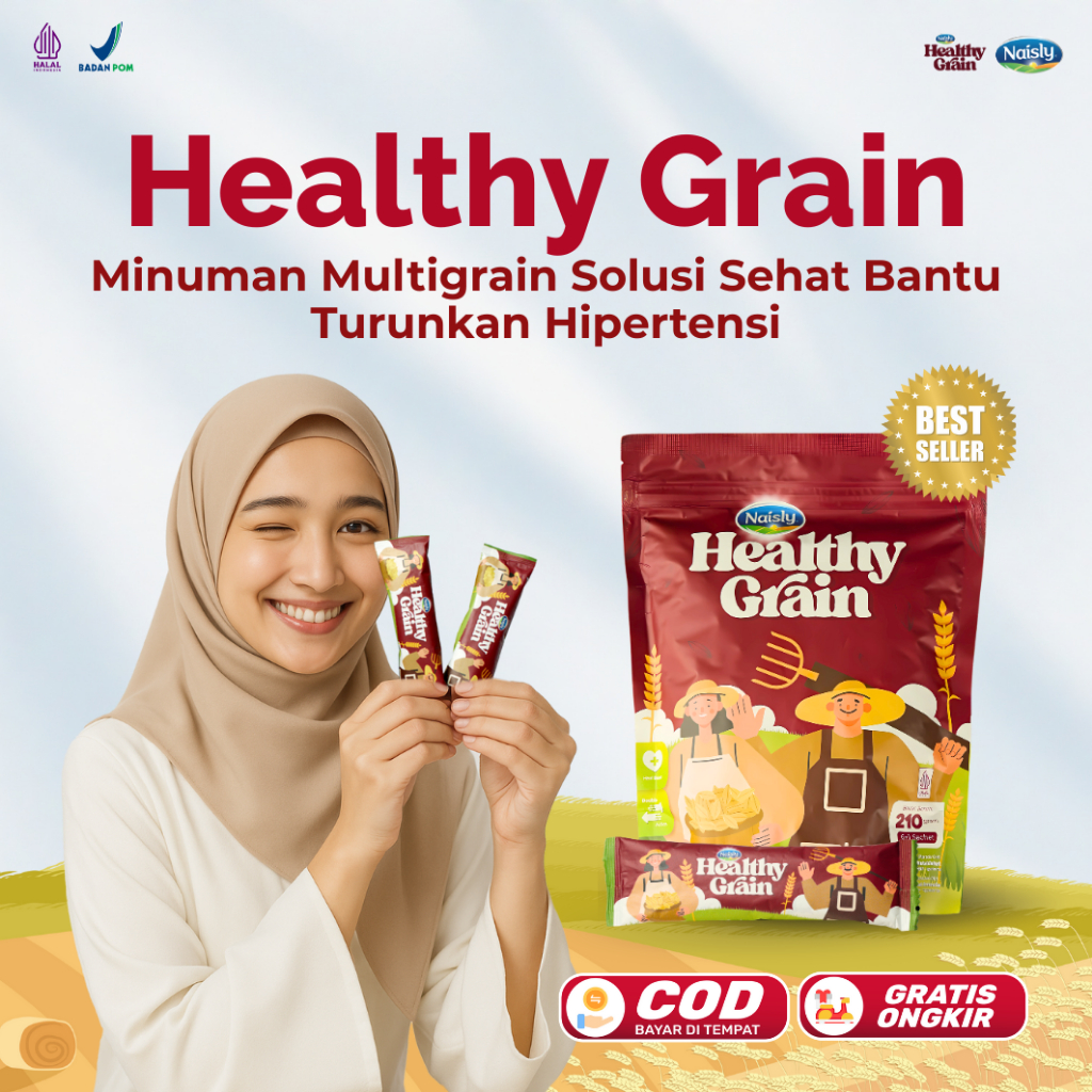 

Minuman Oat HealthyGrain Bantu Atasi Hipertensi dan Kontrol Tekanan Darah 1 Pouch