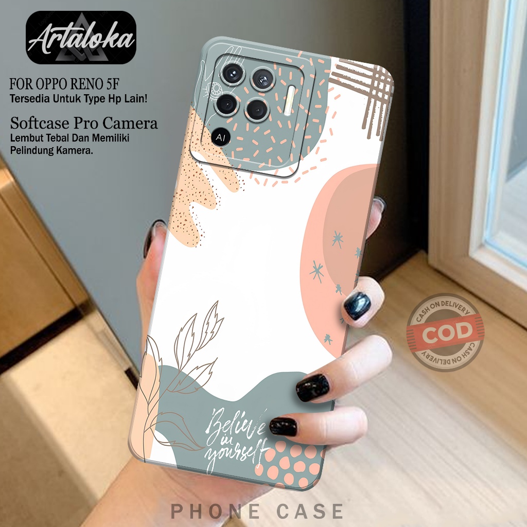 Softcase OPPO RENO 5F Fashion Case Pattern Case Hp OPPO RENO 5F Silikon Pro Camera OPPO RENO 5F Kesi
