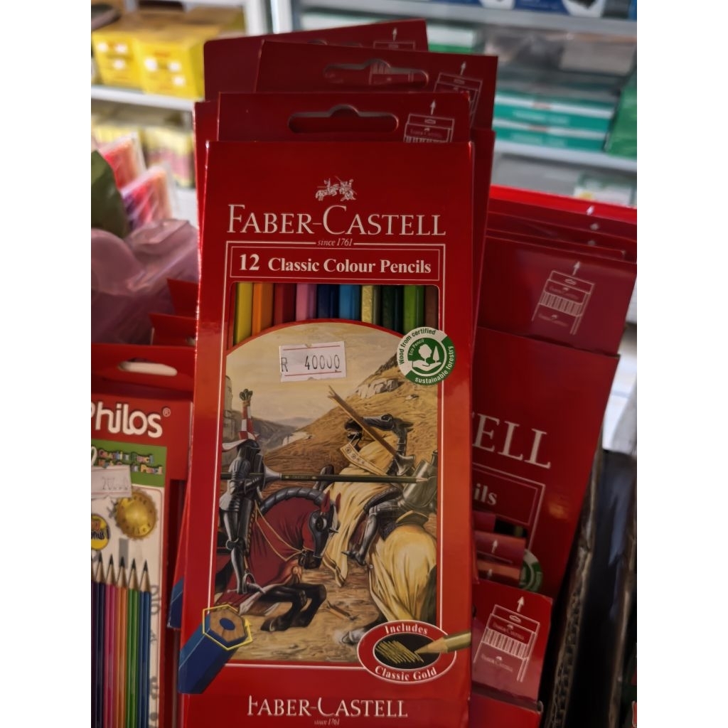 

PENSIL WARNA FABER CASTELL (1KOTAK ISI 12 WARNA)