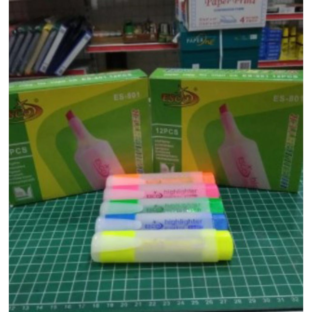 

stabilo/highlighter esco mix warna isi 12 pcs murah