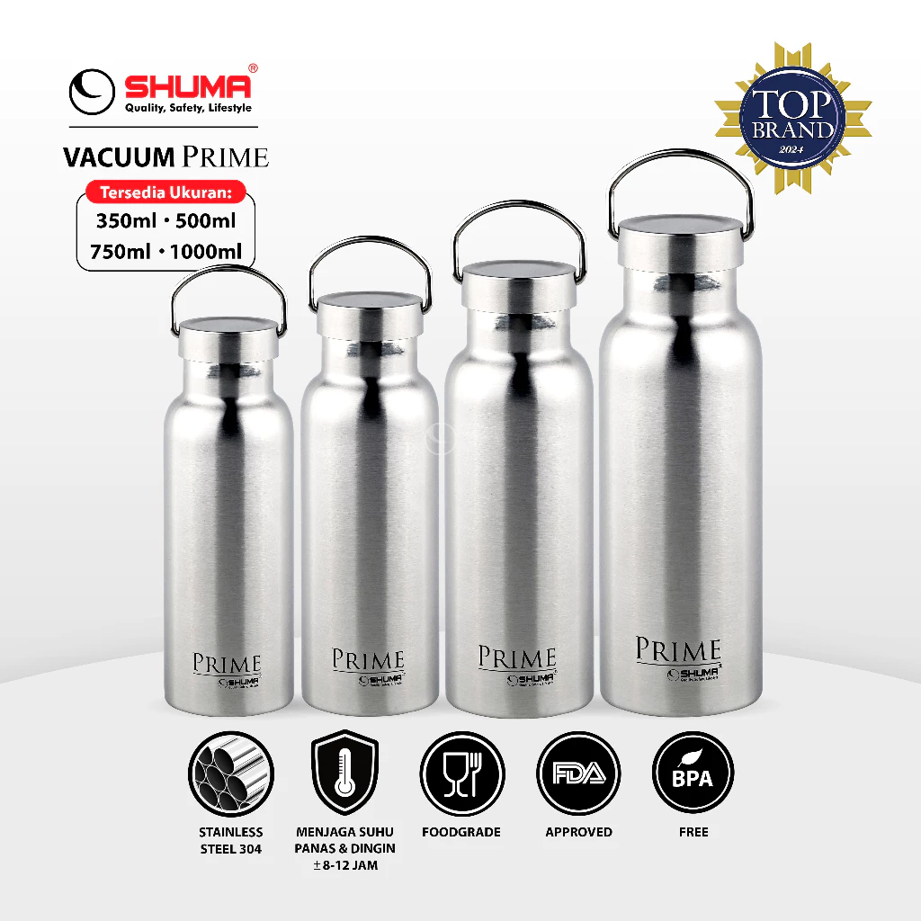 SHUMA TERMOS STAINLESS SUS304 SHUMA VACUUM PRIME 1L / 750ML / 500ML / 350ML