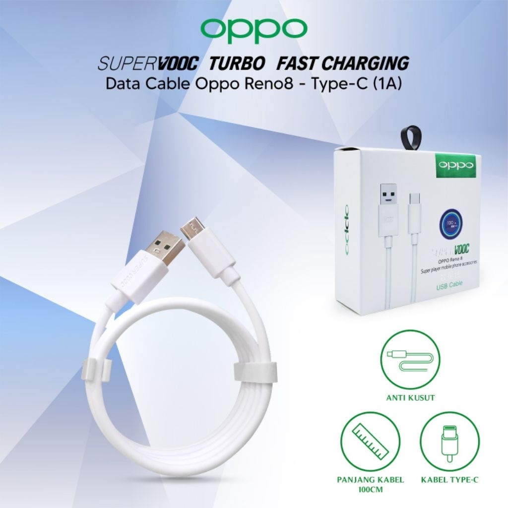 KABEL DATA KABEL CHARGER OPPO A5 2020/A9 2020/OPPO RENO8/USB TYPE C