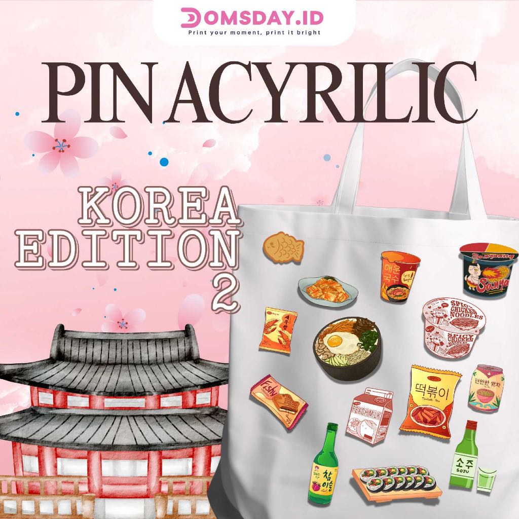 Pin Akrilik Pin Edisi Korea 2 pin tas pin topi hasil tajam berkualitas