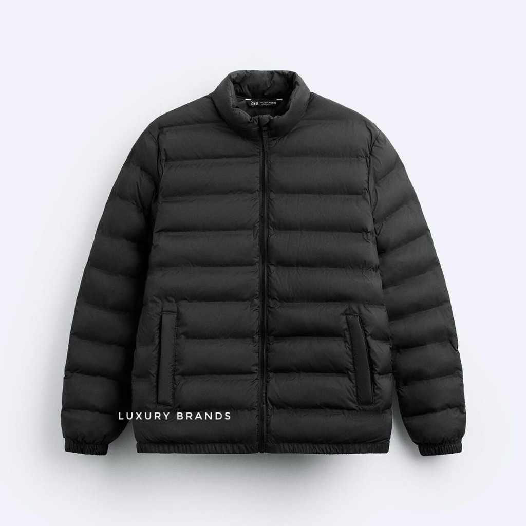 Jaket Outdoor ZARA Original Light Padded Jacket Black, Jaket Bulu Angsa ZARA Original