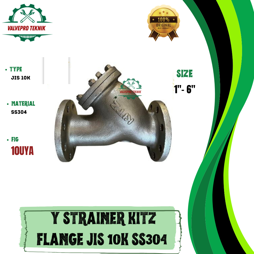 Y STRAINER KITZ 2 1/2" INCH FLANGE JIS 10K SS304 ORIGINAL